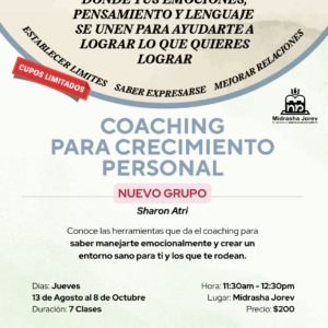 Coaching para Crecimiento Personal - Nuevo Grupo (Grupo Jueves)